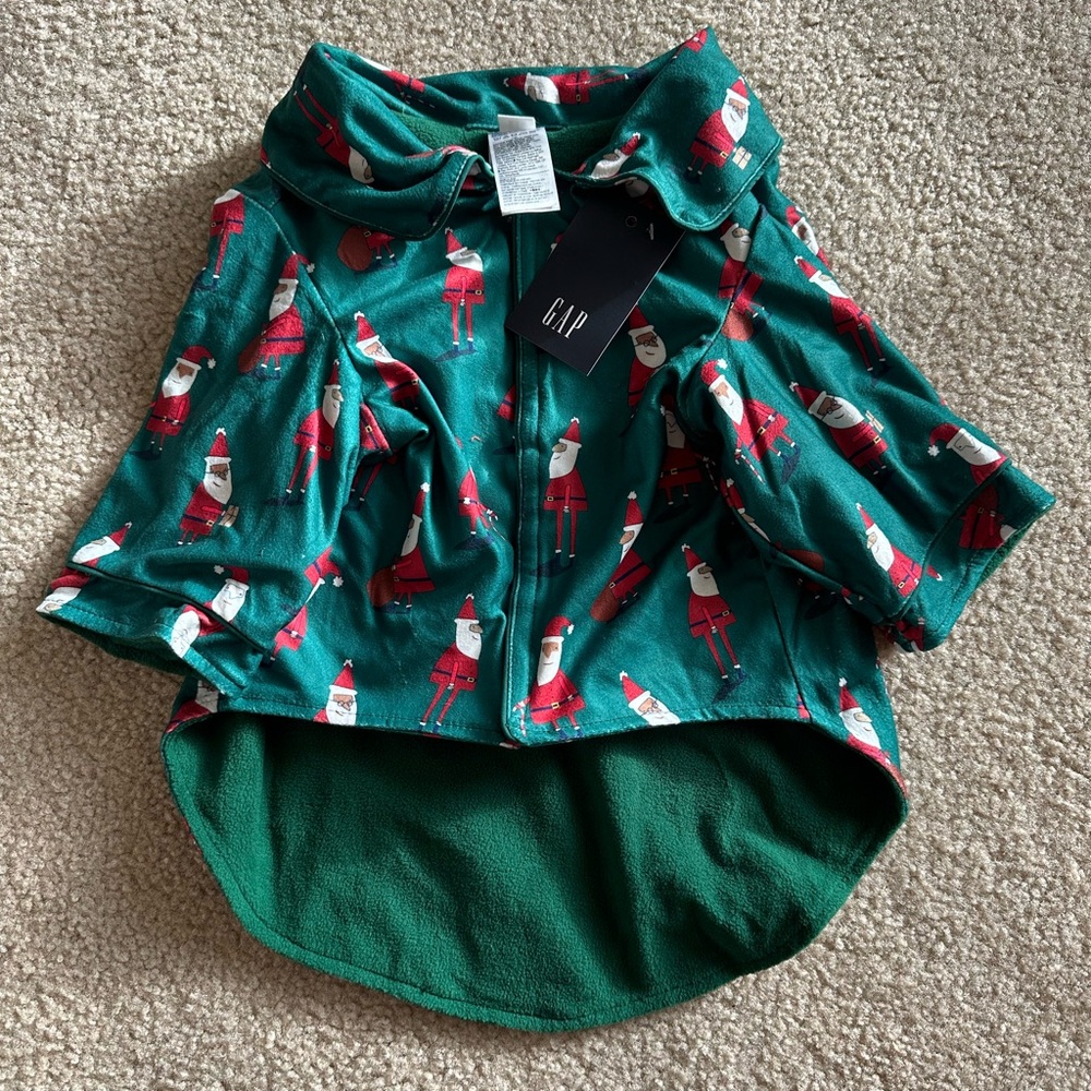 Dog Gap pet green Christmas holiday pajamas clothes